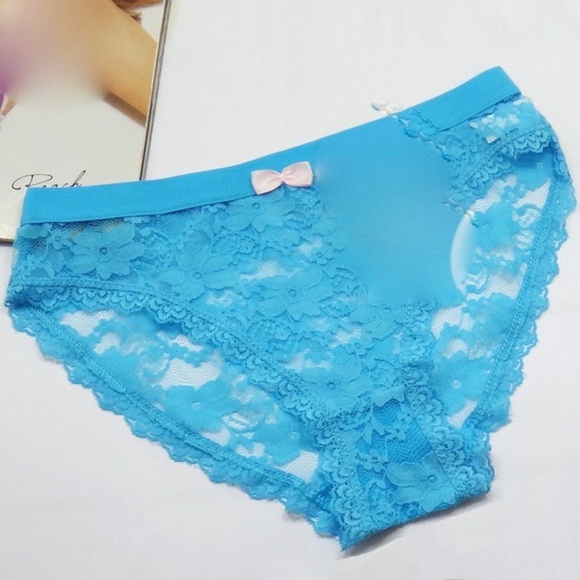 Intimates & Sleepwear Blue Sheer Lace Panties See Through Panties Xl